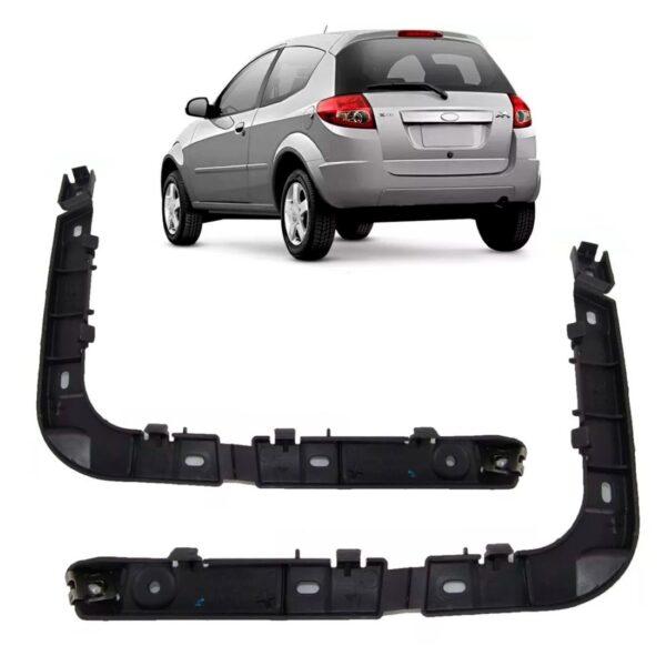 Par Suporte Guia Parachoque Traseiro Ford Ka 2008 A 2013.
