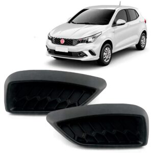 Par Acabamento Parachoque Para Fiat Argo 2017 2018 2019 Preto Ambos Os Lados