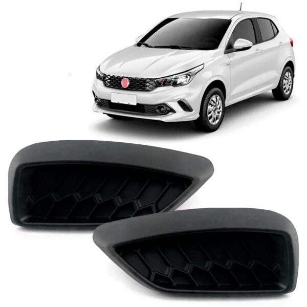 Par Acabamento Parachoque Para Fiat Argo 2017 2018 2019 Preto Ambos Os Lados