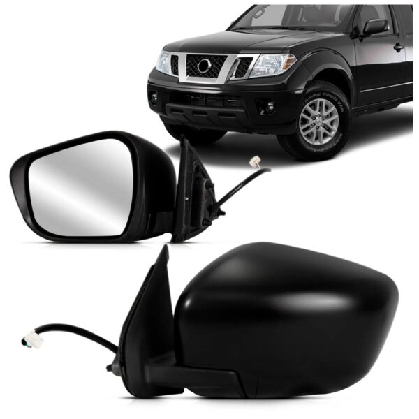 Par Retrovisor Frontier 17 18 19 Eletrico Preto S/sinaleira
