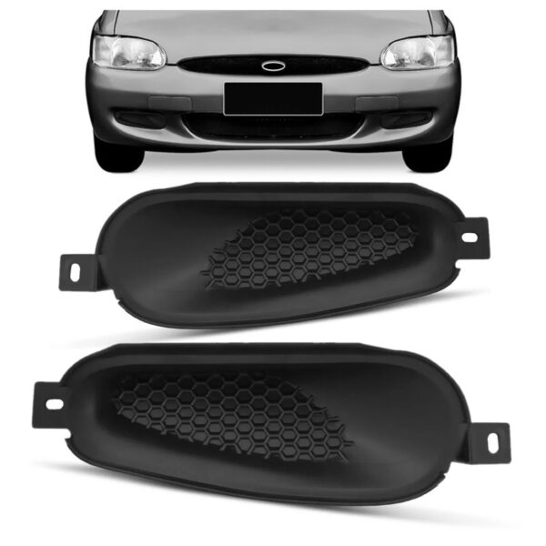 Par Grade Parachoque Para Escort Zetec Anos De 1998 A 2002 Preto Ambos Os Lados