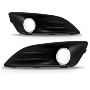 Par Moldura Milha Fiesta 2014 2015 2016 Com Furo Aro Cromado Preto