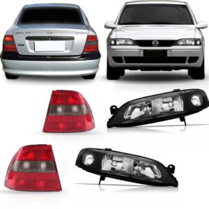 Kit Farol Lanterna Vectra 1997 A 1999 Para 2000 A 2005 Fume