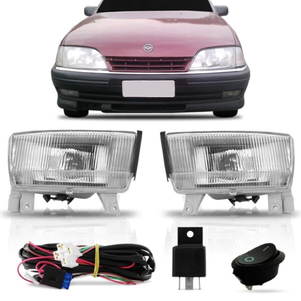 Kit Farolete De Milha Omega  Cd Gls 1992 A 1998 Transparente