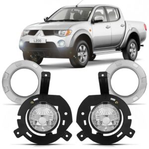 Par Farol Milha Auxiliar L200 Triton 2007 A 2011 C/ Moldura