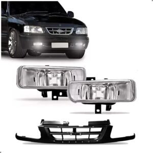 Kit Grade Para S10 1995 A 1997 C/ Friso Cromado E Par Milhas Preto