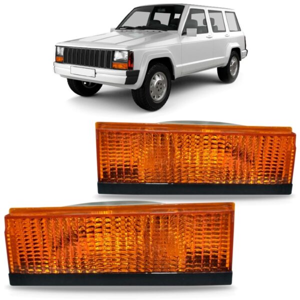 Par Lanterna Pisca Seta Inferior Cheroke 1991 A 1992 Âmbar