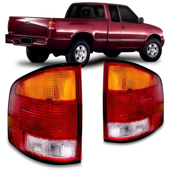 Par Sinaleira Traseira S10 1995 1996 97 1998 1999 2000 Âmbar