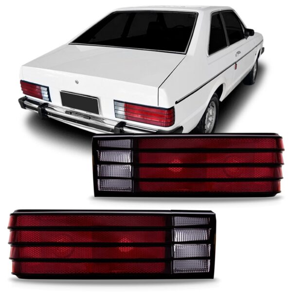 Par Lanterna Traseira Corcel 2 Ii 81 82 83 84 Rubi Com Friso Rubi