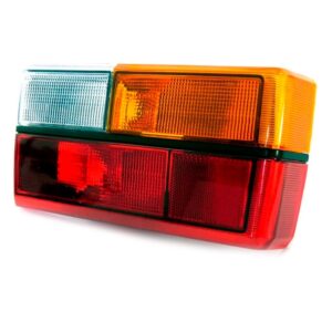 Par Lanterna Traseira Para Gol 1980/1986 Âmbar Friso Preto Tricolor