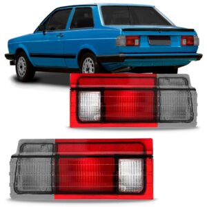 Par Sinaleira Traseira Voyage 1985 A 1990 Fume Friso Preto