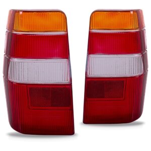 Par Lente Lanterna Traseira Fiorino 1986 A 1997 Modelo Carto Tricolor