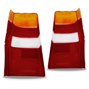 Par Lente Lanterna Traseira Fiorino 1986 A 1997 Modelo Carto Tricolor
