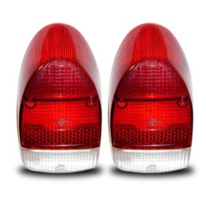 Par Jogo Lente Lanterna Seta Traseira Rubi Fusca 1500 Vermelho