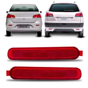 Par Refletivo Parachoque Fiorino 2015 2016 2017 2018 Vermelho