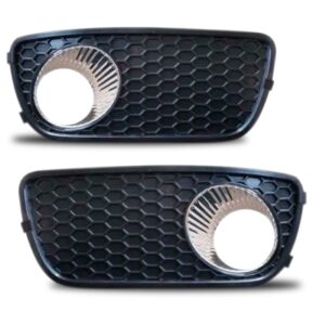 Par Moldura Milha Palio Siena 2004 A 2010 Preto Com Furo - Preto - Ambos Os Lados