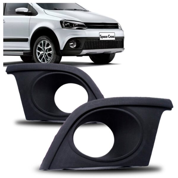 Par Moldura Milha Crossfox Spacecross 11 12 13 Preto C/furo Preto Ambos Os Lados