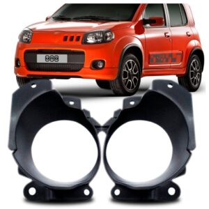 Jogo Suporte Moldura Milha Uno Moderno 2011 2012 2013 14 201 Preto Ambos Os Lados