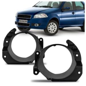 Jogo Suporte Moldura Milha Palio 2007 2008 2009 2010 11 2012 - Preto - Ambos Os Lados