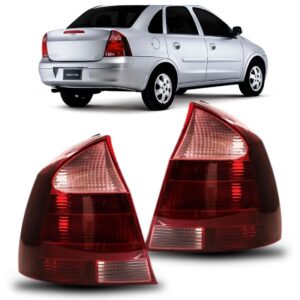 Par Sinaleira Traseira Corsa Sedan 03 04 05 06 A 11 Ré Rosa Vermelho
