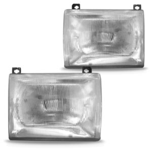 Par De Farol F1000 1993 A 1996 S/suporte Lente Vidro Cromado