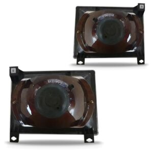 Par De Farol F1000 1993 A 1996 S/suporte Lente Vidro Cromado