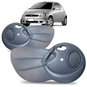 Par Forro Porta Dianteiro Ford Ka 1997 A 2007 Com Tela Cinza Cinza
