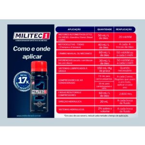 Kit 2 Militec Redutor De Atrito Lubrificação Permanente