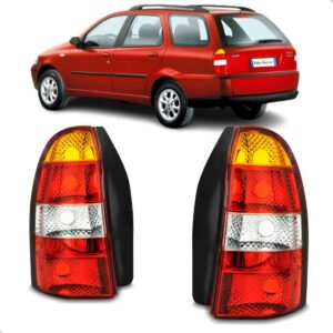 Par Lanterna Traseira Palio Weekend 01 02 03 Vermelho