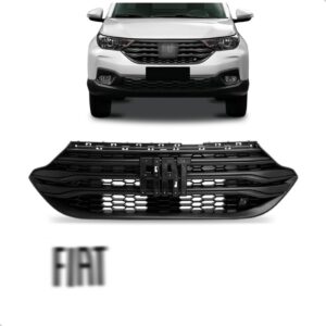 Kit Grade Para Fiat Strada 2020 A 2024 C/emblema Black Piano Preto