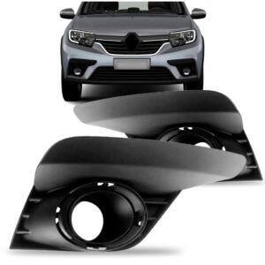 Par Moldura Do Farol De Milha Sandero Com Furo 2020 21 2022 Preto Ambos Os Lados