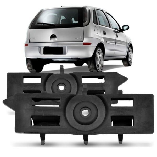 Par Suporte Guia Parachoque Traseiro Corsa Hatch 2005 A 2011