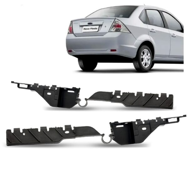 Par Suporte Guia Parachoque Traseiro Fiesta Sedan 10 A 15