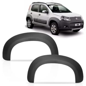 Par Alargador Paralama Uno Way 2014 A 2020 Preto Texturizado