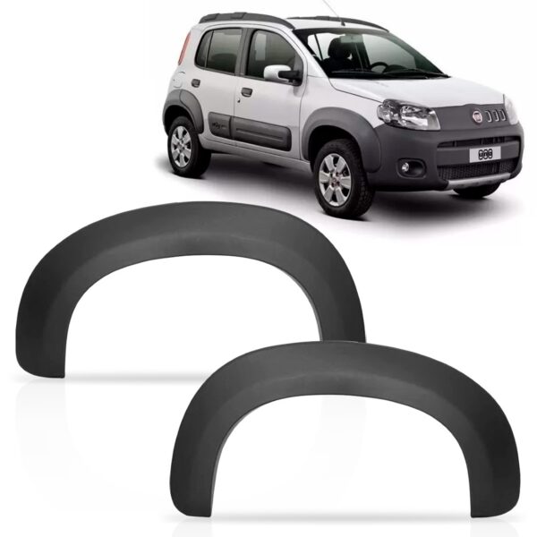 Par Alargador Paralama Uno Way 2014 A 2020 Preto Texturizado