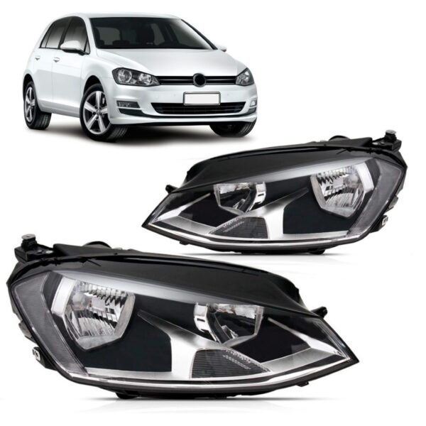 Par Farol Golf Confortline 2014 A 2016 Sem Led Mascara Negra