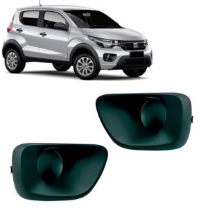 Moldura Milha Mobi 2021 2022 2023 Preta Com Furo Preto Ambos Lados