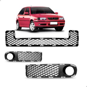 Kit Grade Moldura Milha Gol G3 Fase 1 1999 2000 2001 2002 Preto Ambos Os Lados