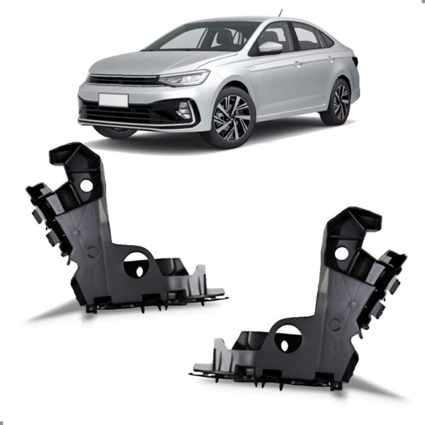 Par Suporte Guia Parachoque Polo Virtus 2023 2024 Dianteiro