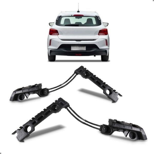 Par Suporte Guia Parachoque Onix Hatch 2020 A 2025 Traseiro