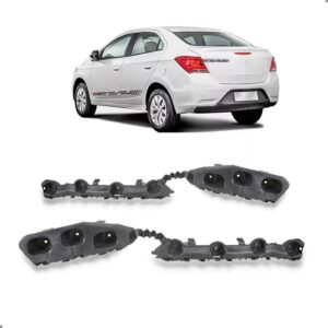 Par Suporte Guia Parachoque Traseiro Prisma Lt 2017 A 2019