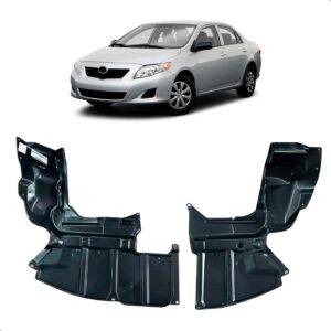 Par Defletor Inferior Parachoque Dianteiro Corolla 2009 A 14 Preto