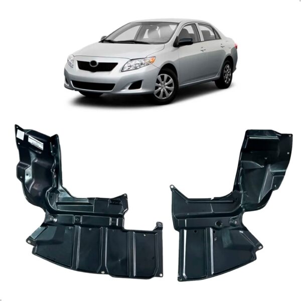 Par Defletor Inferior Parachoque Dianteiro Corolla 2009 A 14 Preto