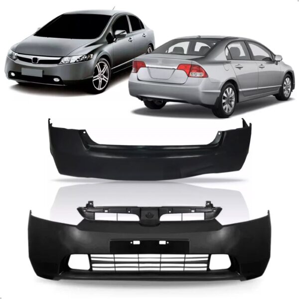 Kit Envolvente New Civic 2006 A 2008 Dianteiro/traseiro Novo Preto