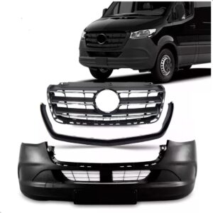 Kit Parachoque Sprinter 2020 A 2024 C/grade Friso 1a Linha  Preto