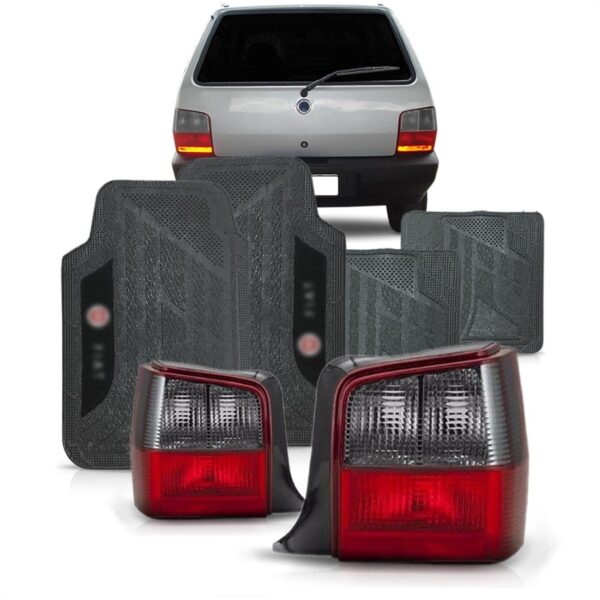 Par Sinaleira Fiat Uno 2004 A 2009 Fume + Jogo Tapete Pvc