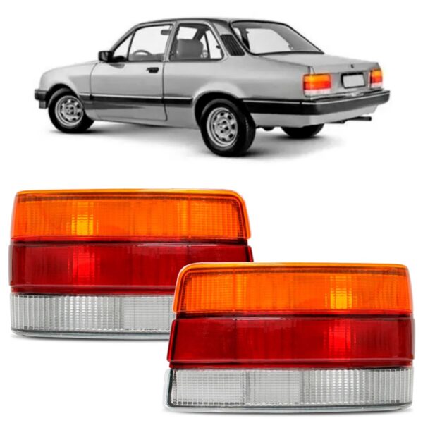 Par Sinaleira Traseira Chevette 1987 A 1990 Tricolor