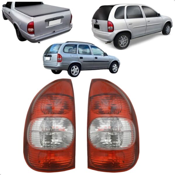Par Sinaleira Corsa Pickup E Corsa Wagon 2000 2001 2002 2003 Vermelho