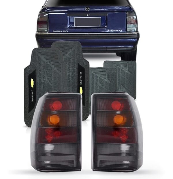 Par Lanterna Omega Gls Cd Fume + Jogo Tapete Pvc