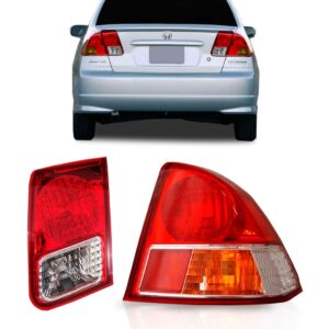 Kit Lanterna Civic 2003 2004 2005 2006 Canto E Tampa Ld Direito Vermelho
